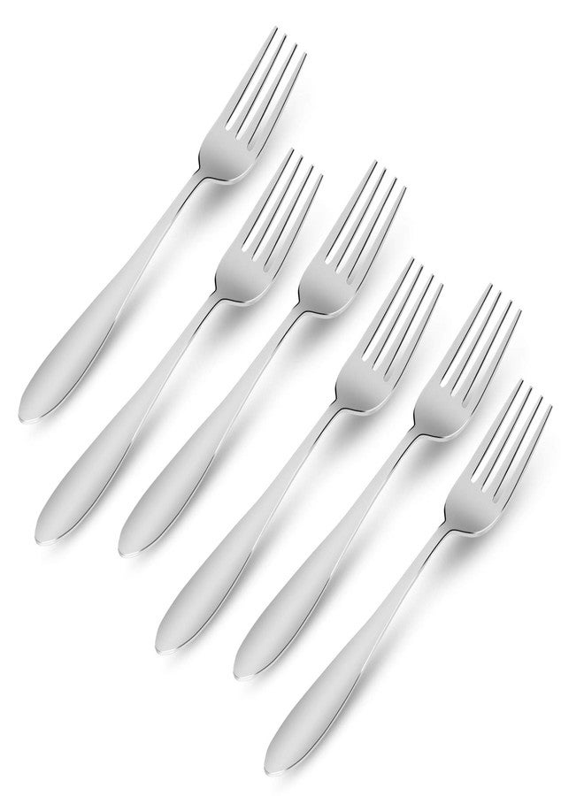 KISHCO شوكة حلوى كلاسيكية عادية من الفولاذ المقاوم للصدأ من كيشكو، 2 مم - عبوة من 6 قطع - Image 2